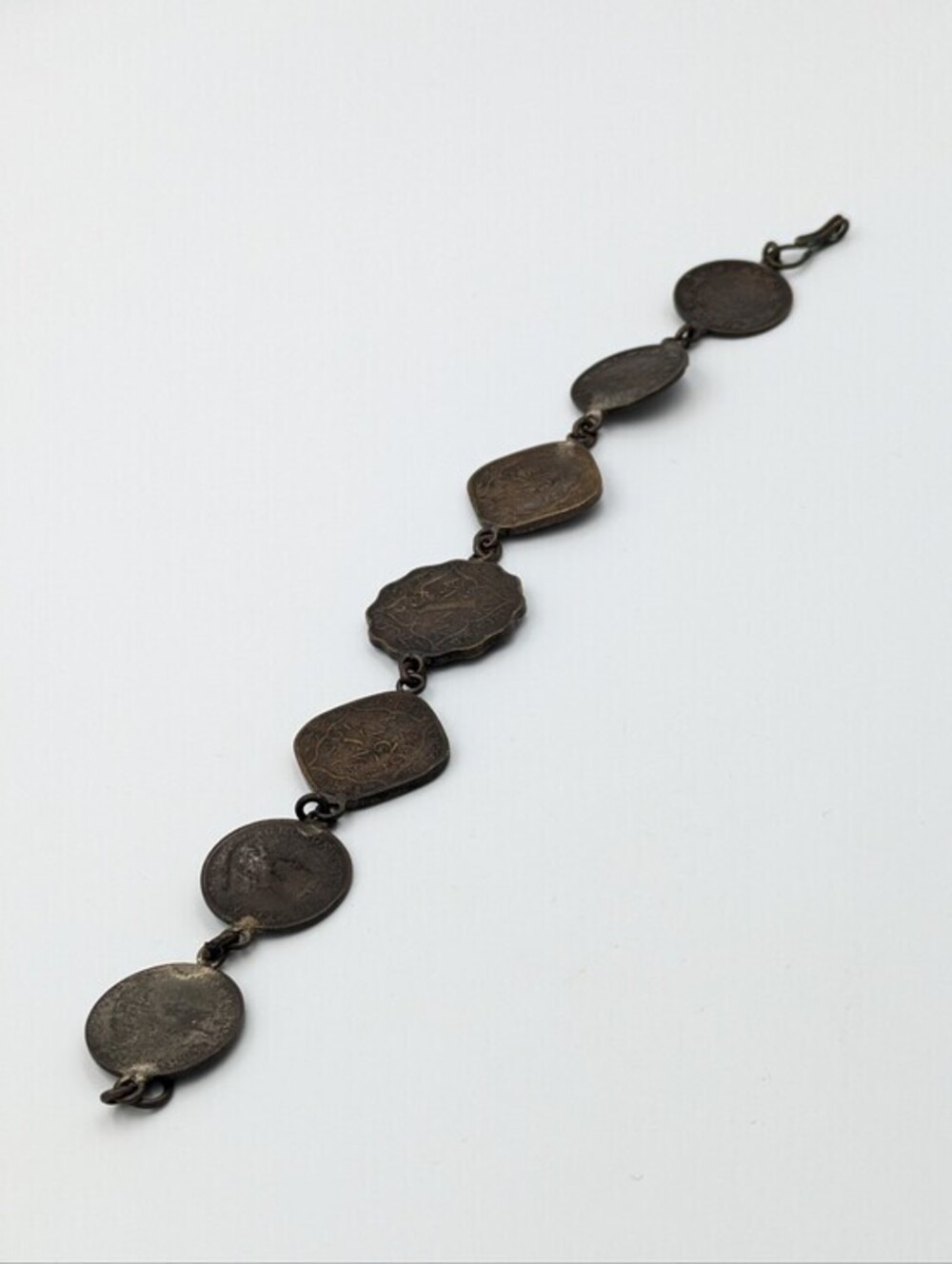 Vintage 1930s-1940s India coin bracelet